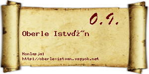Oberle István névjegykártya
