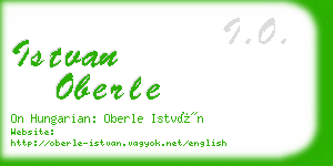 istvan oberle business card